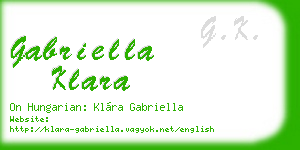 gabriella klara business card