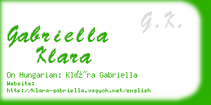 gabriella klara business card